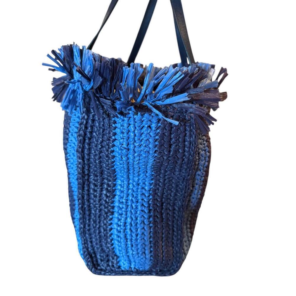 Kate Spade Sam Stripe Raffia Tote - Picture 3 of 7